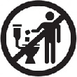 002 Do not throw into the toilet